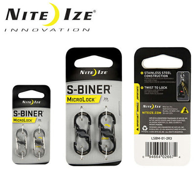 NITE-IZE ナイトアイズ S-BINER MICROLOCK エスビナーマイクロロック LSBM-01-2R3/-11-2R3