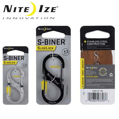 NITE-IZE ナイトアイズ S-BINER SLIDE LOCK No3 エスビナースライドロック LSB3-01-R6/LSB3-11-R6