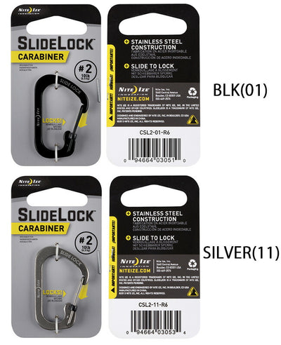 NITE-IZE ナイトアイズ SLIDELOCK CARABINER No2 スライドロックカラビナ CSL2-01-R6/CSL2-11-R6