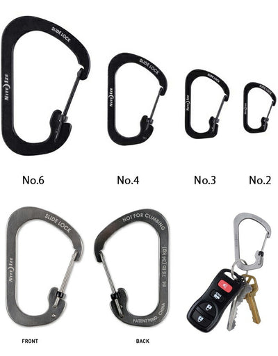 NITE-IZE ナイトアイズ SLIDELOCK CARABINER No2 スライドロックカラビナ CSL2-01-R6/CSL2-11-R6