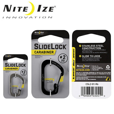 NITE-IZE ナイトアイズ SLIDELOCK CARABINER No2 スライドロックカラビナ CSL2-01-R6/CSL2-11-R6