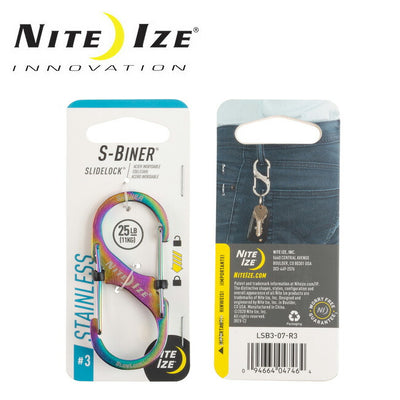 NITE-IZE ナイトアイズ S-BINER SLIDELOCK SPECTRUM #3 エスビナースライドロックスペクトラム NI59105/LSB3-07-R3
