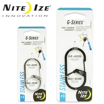 NITE-IZE ナイトアイズ Gシリーズデュアルチャンバーカラビナ ＃3 GS3