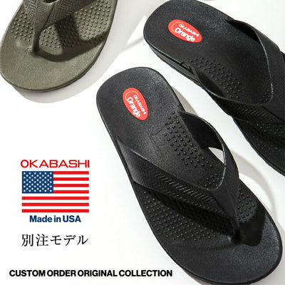 OKABASHI オカバシ Orange 別注 Surf Flip Flop/ サーフフリップフロップ/Orange Limited O-90555