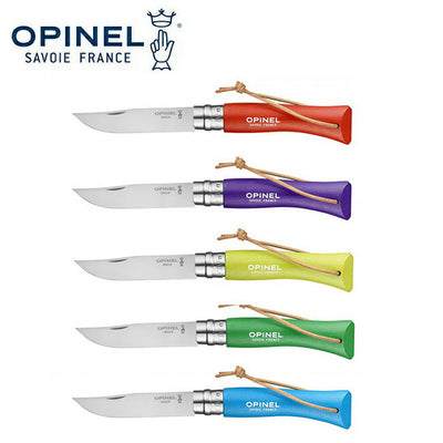 OPINEL オピネル ステンレススチール No.07 革紐付き Colorama 4140/4141