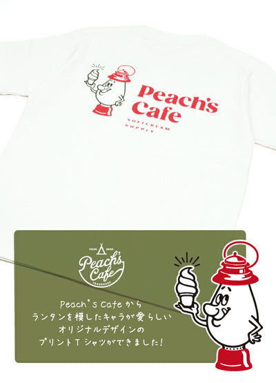 Peach's Cafe ピーチズカフェ バックプリントTシャツ