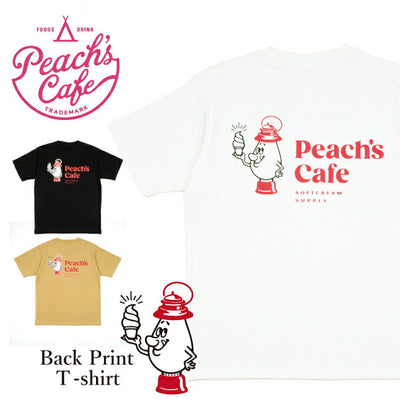Peach's Cafe ピーチズカフェ バックプリントTシャツ