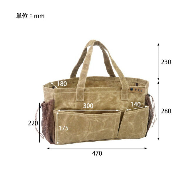 POST GENERAL ポストジェネラル WAXED CANVAS TOOL BAG RECT ワックスドキャンバスツールバッグレクト 982140062/982140063