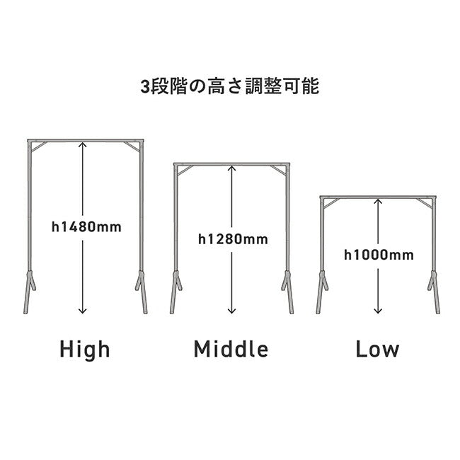 POST GENERAL ポストジェネラル EXHIBITION FOLDABLE HANGER RACK エキシビションフォルダブルハンガーラック Black 982450033