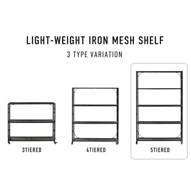 【送料無料対象外】POST GENERAL ポストジェネラル LIGHT-WEIGHT IRON MESH SHELF 5段 ライトウェイトアイアンメッシュシェルフ5段 982450020