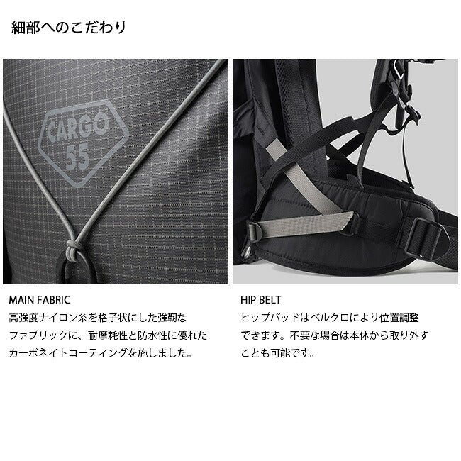 PaaGo WORKS パーゴワークス CARGO 55 カーゴ55 ブラック HP204BLK