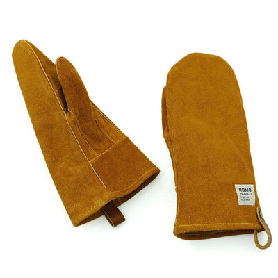 Leather mittens M レザーミトンM キャメル