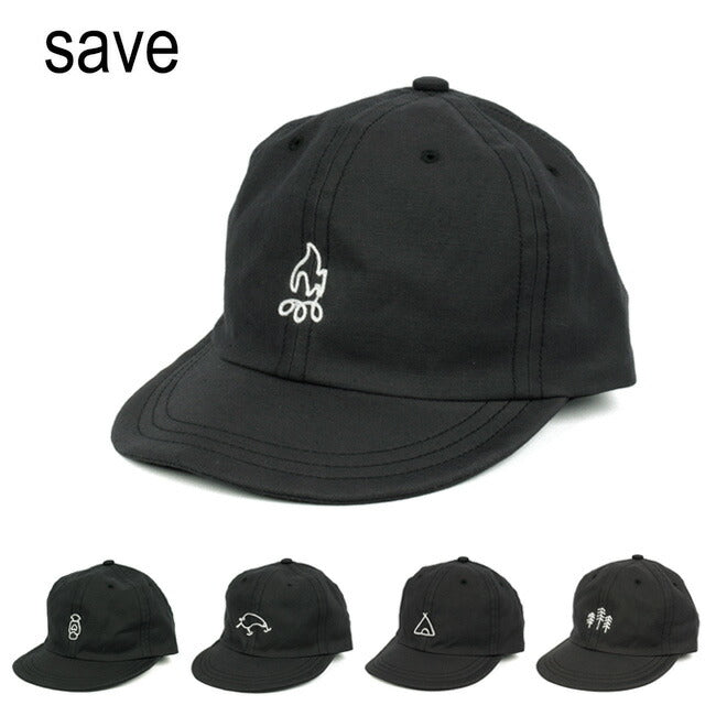 save セーブ Embroidery Cap エンブロイダリーキャップ Black 2021-01/S-01