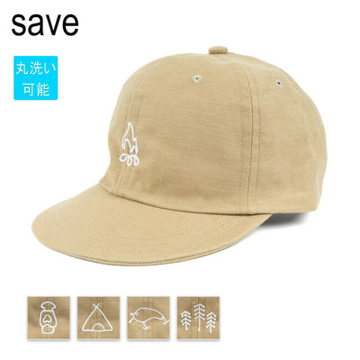 save セーブ Embroidery Cap エンブロイダリーキャップ Beige S-01