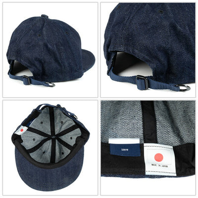 save セーブ Embroidery Cap エンブロイダリーキャップ Denim S-01