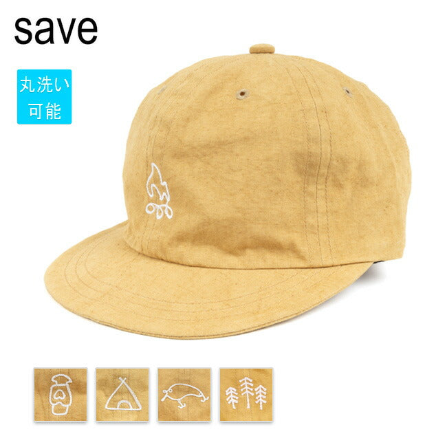 save セーブ Linen Cap リネンキャップ Mustard S-12