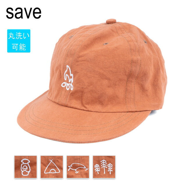 save セーブ Linen Cap リネンキャップ Orange S-12