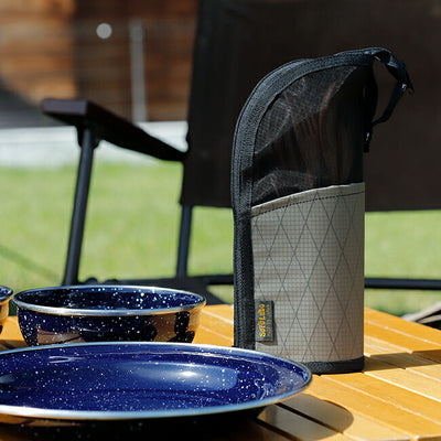 SotoLabo ソトラボ Orange別注カラー Dry mesh Cutlery case ドライメッシュカトラリーケース