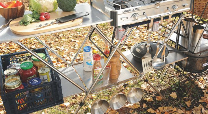 ユニフレームキッチンスタンド　センターラック付き UNIFLAME ユニフレーム キッチンスタンド センターラック 611777