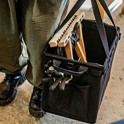WHATNOT ワットノット One Touch Bucket Canvas ワンタッチバケット帆布 ブラック OB-03-BK
