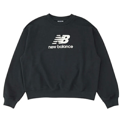 New Balance ニューバランス Sport Essentials Stacked Logo スウェットクルー BK WT41503