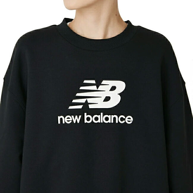 New Balance ニューバランス Sport Essentials Stacked Logo スウェットクルー BK WT41503
